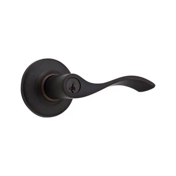 Kwikset Balboa Venetian Bronze Exterior Entry Door Lever with SmartKey Security