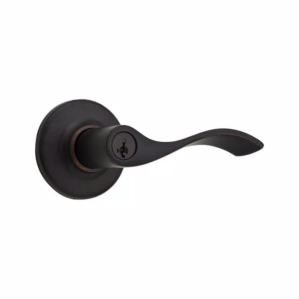 Kwikset Balboa Venetian Bronze Exterior Entry Door Lever with SmartKey Security