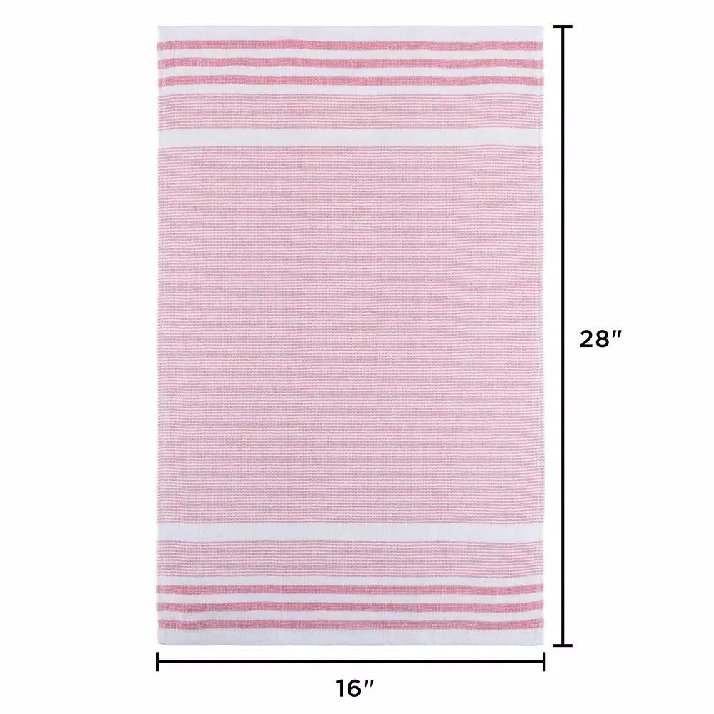 Unbranded Weymouth Home 8-Pack 100% Cotton Striped Kitchen Hand Towels