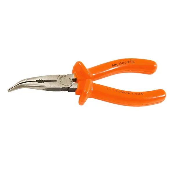 Jameson 6-1/4 in. Insulated Bent Long-Nose Pliers, 1,000V Rated
