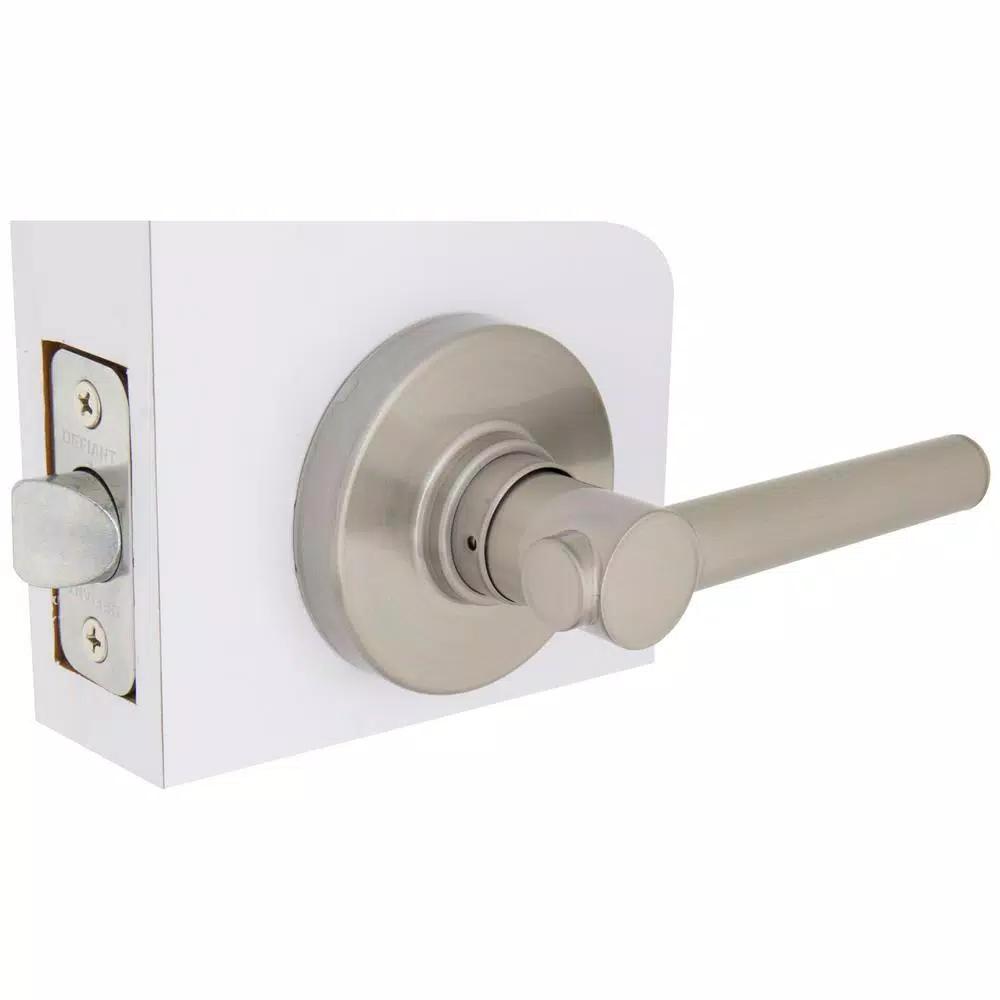 Defiant Highland Satin Nickel Passage Door Lever with Round Rose