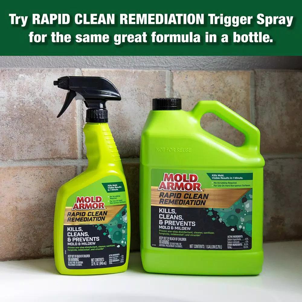Mold Armor Rapid Clean Remediation Mold and Mildew Remover, Disinfectant & Cleaner, 1 Gallon