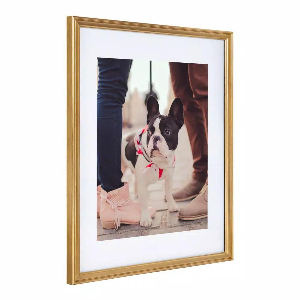 Kate and Laurel Adlynn Gold Picture Frame Set, 3-Piece Gallery Wall Collection, Fits 11x14 in. or 14x18 in.