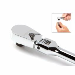 TEKTON 3-Piece Flex Ratchet Set, 1/4 in., 3/8 in., and 1/2 in. Drive, 90-Tooth, 180° Adjustable Head thumbnail 5