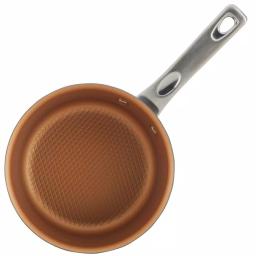 Ayesha Curry Home Collection 2 Qt. Hard Anodized Nonstick Aluminum Saucepan with Glass Lid, Basil Green thumbnail 2