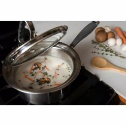 CookCraft by Candace 12-Piece Tri-Ply Stainless Steel Cookware Set with Patented Latch Lids thumbnail 3