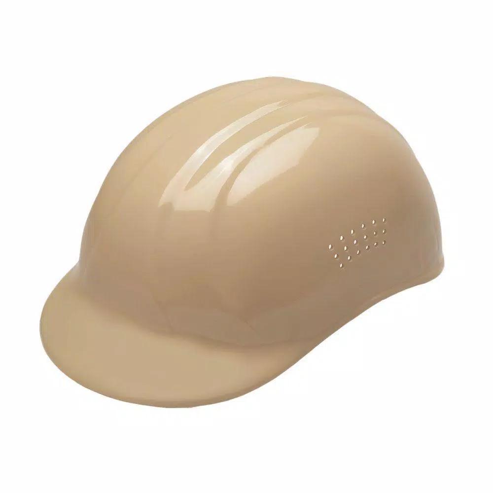 ERB Beige 4-Point Plastic Suspension Pin-Lock Bump Cap, Vented