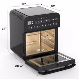 GoWISE USA Go WISE 12.7 Qt. Air Fryer Oven with Rotisserie, Dehydrator & 11 Presets, 1600W, Black thumbnail 4