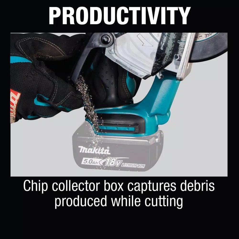 Makita 18V LXT Cordless 5-3/8 in. Metal Cutting Saw with 5.0Ah Battery Bundle