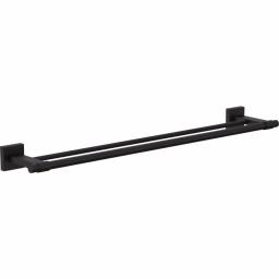 Franklin Brass Maxted 24 in. Double Towel Bar, Matte Black Modern Wall Mounted Bathroom Hardware thumbnail 1