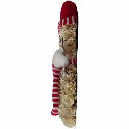 Fraser Hill Farm 25 in. Artificial Snowman Christmas Wreath with Red Hat and Striped Scarf thumbnail 3