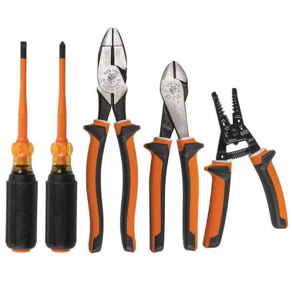 Klein Tools 1000V Insulated Electrical Tool Kit, 5-Piece Professional Set