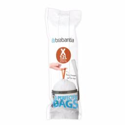 Brabantia Code X Trash Can Liners, 2.6 to 3.2 Gallon (10-12 L), 240 Count (12 Packs of 20) thumbnail 1