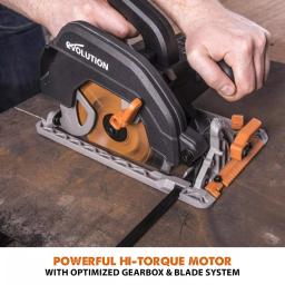 Evolution Power Tools Evolution R185CCS 15 Amp 7-1/4 in. Multi-Material Circular Saw with LED Light and Electric Brake thumbnail 7