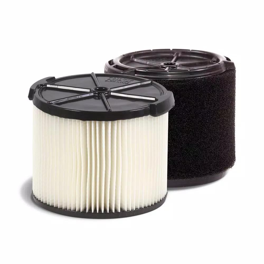 RIDGID Replacement Filter Set: VF3400 Pleated Paper & VF3700 Foam Filter for 3 to 4.5 Gal. Wet/Dry Vacuums