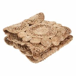 LR Resources Natural Jute Rectangle Indoor Table Runner, 16 in. x 80 in., Bohemian Farmhouse Style thumbnail 4