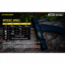 NITECORE MT22C Multitask Series Tactical LED Flashlight, 1000 Lumens, USB Rechargeable thumbnail 7