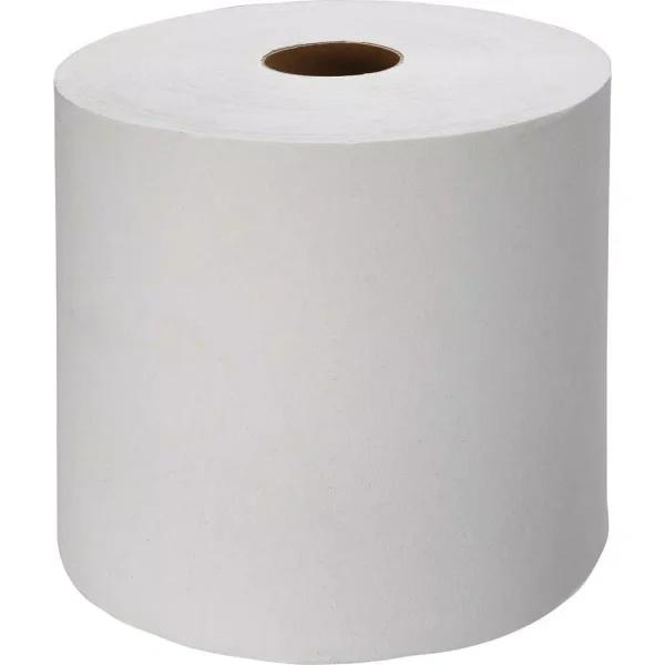 Genuine Joe Hardwound Roll Paper Towels, 1-Ply, White, 6 Rolls