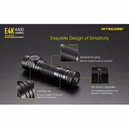 NITECORE E4K Tactical EDC Flashlight, 4400 Lumens, USB-C Rechargeable, Waterproof & Impact Resistant thumbnail 6