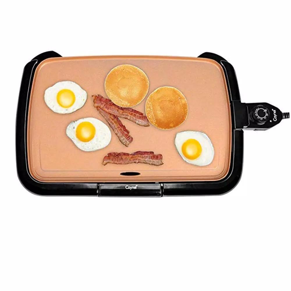 Boyel Living 1200W Nonstick Electric Griddle and Skillet with Adjustable Thermostat, Copper