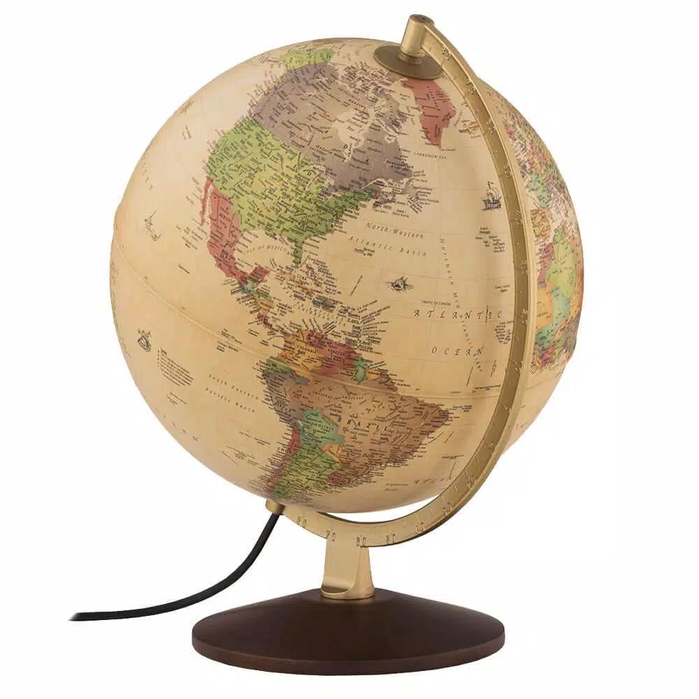 Waypoint Geographic Little Journey 10 in. Illuminated Desktop Globe with Real Wood Base