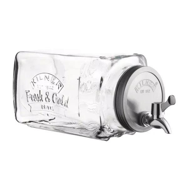 Kilner 102 fl. oz. Glass Fridge Drinks Dispenser with Measuring Scale