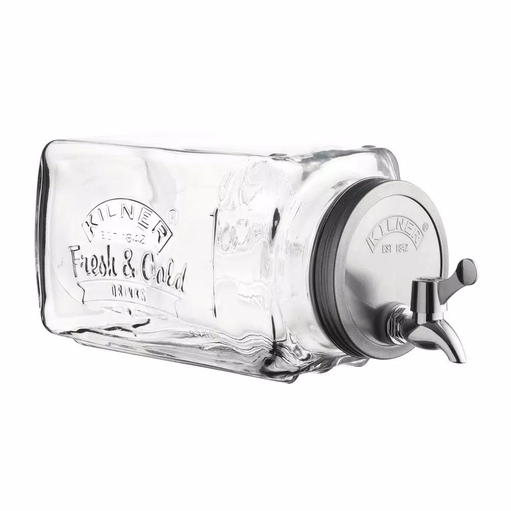 Kilner 102 fl. oz. Glass Fridge Drinks Dispenser with Measuring Scale