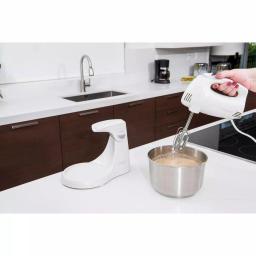 PREMIUM 5-Speed Hand Mixer with Stand and 4.5 Qt. Stainless Steel Bowl, White thumbnail 3