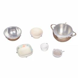 Creative Home 6-Piece Silicone Stretch Lid Cover Set - Airtight & Reusable Food Storage Lids thumbnail 2