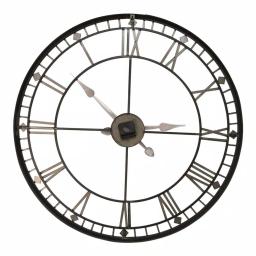 Stratton Home Decor Austin 31.5" Oversized Industrial Wall Clock - Black and Gold thumbnail 2