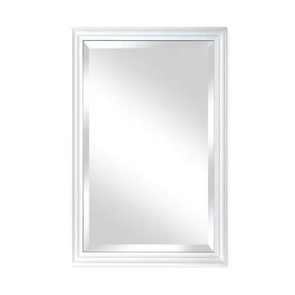 Alpine Art & Mirror Natural White Beveled Glass Accent Mirror, 24 x 36 in.