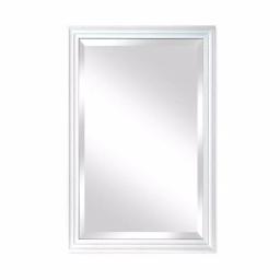 Alpine Art & Mirror Natural White Beveled Glass Accent Mirror, 24 x 36 in. thumbnail 1