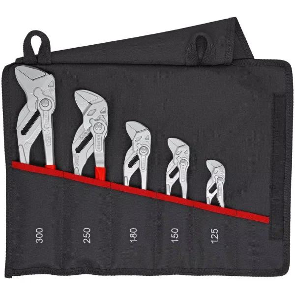 KNIPEX 5-Piece Pliers Wrench Set with Tool Roll