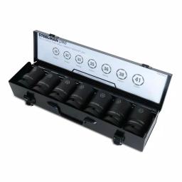 Steelman PRO 79350 1 in. Drive Metric Deep Thin Wall Impact Socket Set, 7-Piece thumbnail 1