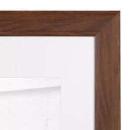Kate and Laurel Edson Walnut Brown Picture Frame Set, 16 x 20 in. with 11 x 14 in. Mat (Set of 2) thumbnail 4