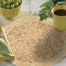 LR Resources 15 in. Natural Jute Braided Round Placemats, Set of 2 thumbnail 4