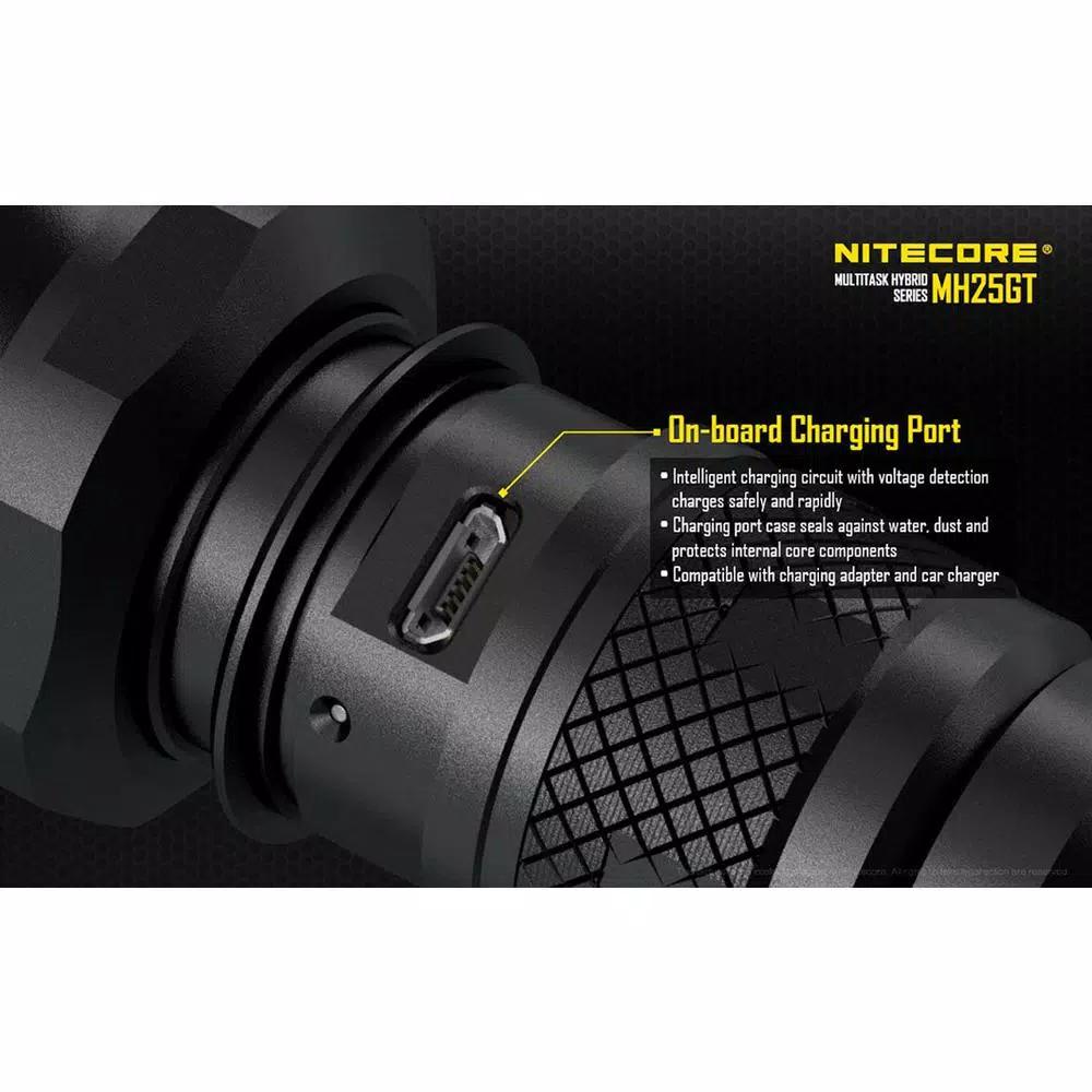 NITECORE MH25GT 1000-Lumen LED Rechargeable Tactical Flashlight