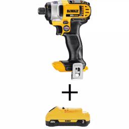 DEWALT 20V MAX Cordless 1/4 in. Impact Driver Kit with 3.0 Ah Lithium-Ion Battery thumbnail 1