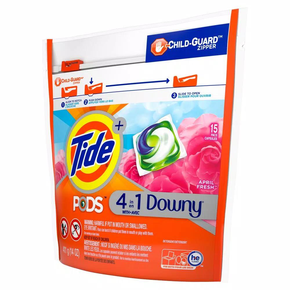 Tide PODS plus Downy Laundry Detergent Pods, April Fresh Scent, 90 Loads