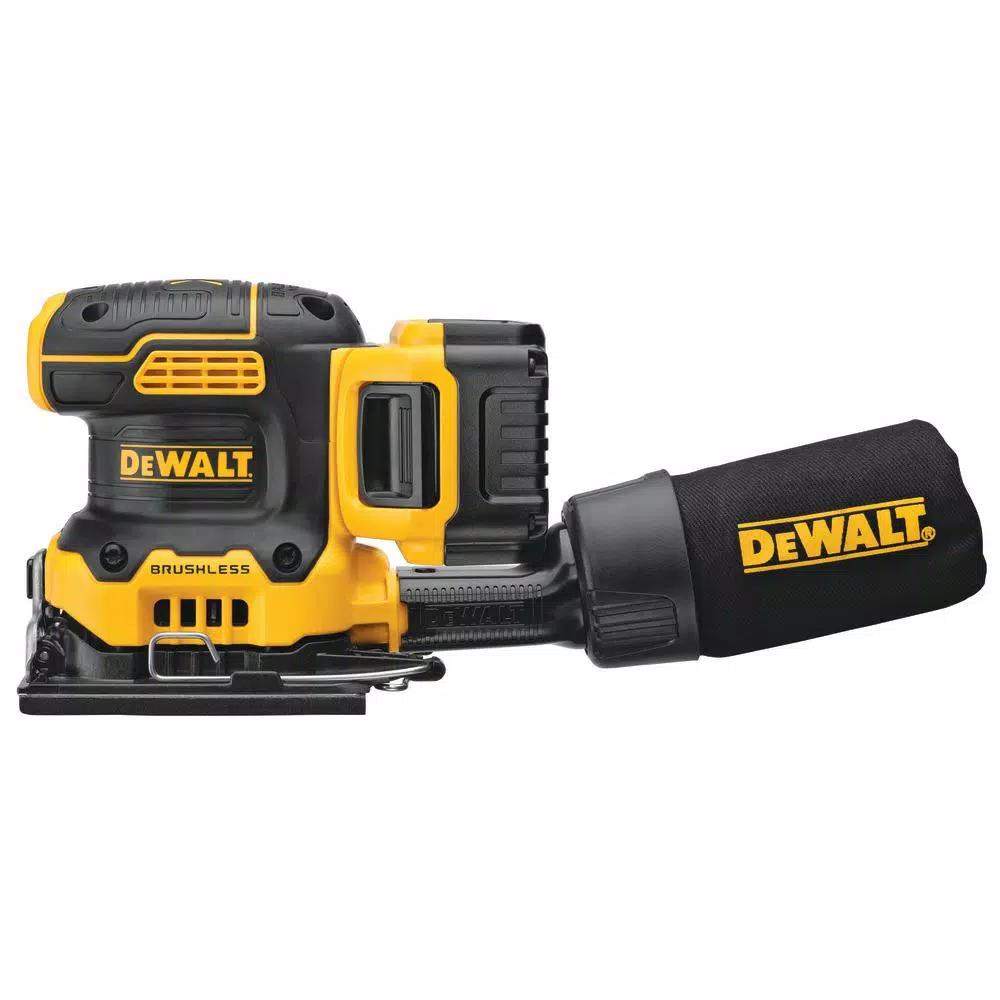 DEWALT 20V MAX XR Brushless 1/4 Sheet Variable Speed Cordless Sander Kit with 5.0Ah Battery & Charger