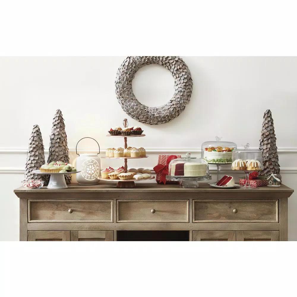 Artland Songbird Glass Covered Pedestal Cake Stand with Bird Finial, 10 in. Diameter