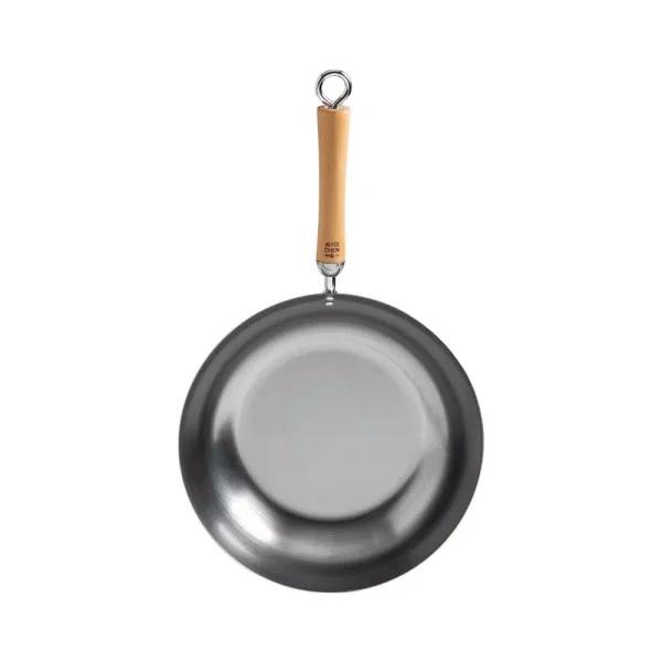 Honey-Can-Do Joyce Chen 12 in. Carbon Steel Stir-Fry Pan with Removable Birchwood Handle
