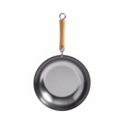 Honey-Can-Do Joyce Chen 12 in. Carbon Steel Stir-Fry Pan with Removable Birchwood Handle thumbnail 1