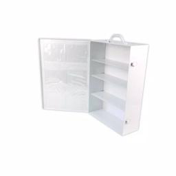 Rapid Care 4-Shelf First Aid Cabinet, Powder-Coated Steel Wall Mount Storage thumbnail 2