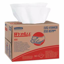 WYPAll X80 HydroKnit Wipers, White, 12.5 x 16.8 in, 160 Per Box thumbnail 1