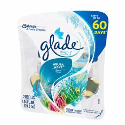 Glade PlugIns Scented Oil Air Freshener Refill, Aruba Wave, 1.34 oz. (2-Pack) thumbnail 2