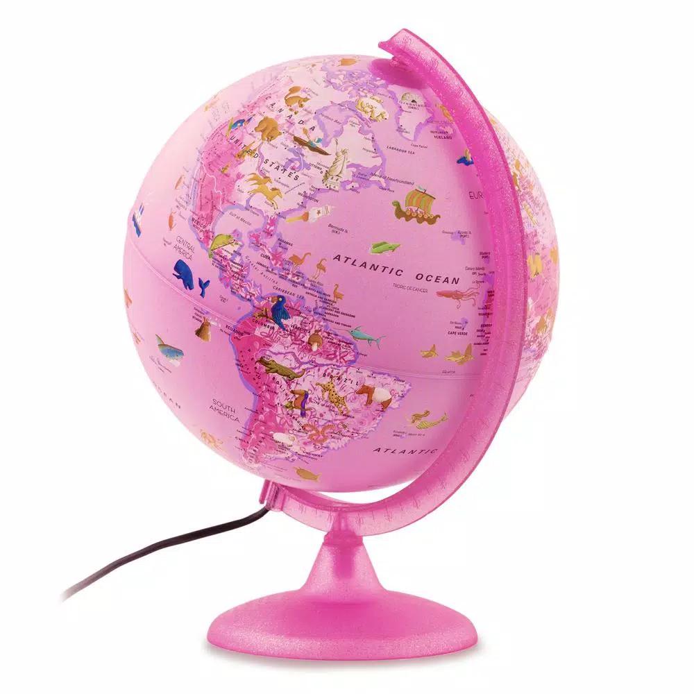 Waypoint Geographic Safari Explorer Pink Ocean Animals 10 in. Illuminated Desktop Kids Globe