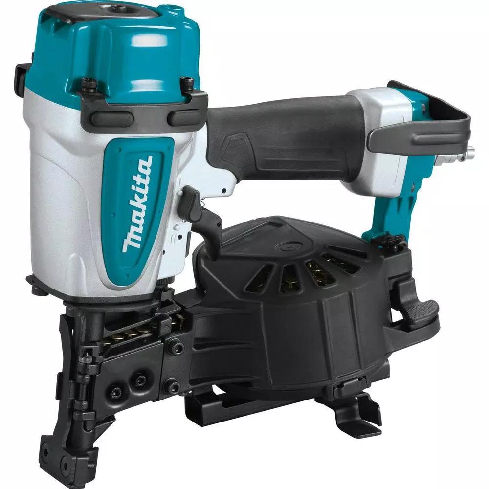 Makita AN454 15 Degree Pneumatic Coil Roofing Nailer, 1-3/4 in.