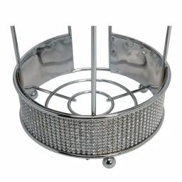 Bath Bliss Pave Diamond Design Toilet Paper Holder, Chrome Freestanding Stand thumbnail 3