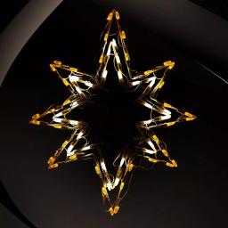 HOLIDYNAMICS HOLIDAY LIGHTING SOLUTIONS Holidynamics 23 in. LED Bethlehem Star Christmas Decor - Gold and White Lights thumbnail 1